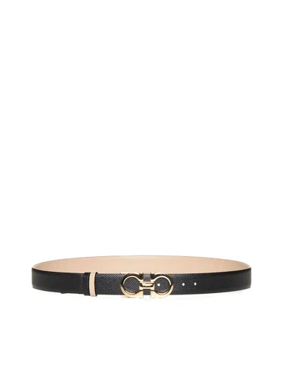 Ferragamo Women Gancini Reversible Leather Belt By