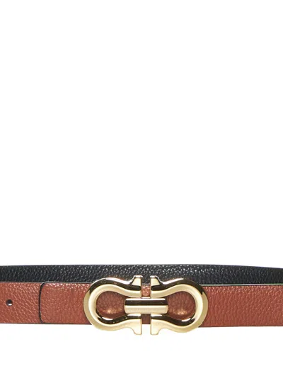 Ferragamo Women Gancini Reversible Leather Belt