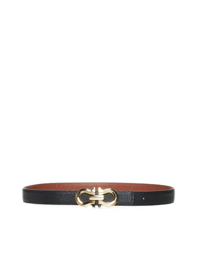 Ferragamo Women Gancini Reversible Leather Belt