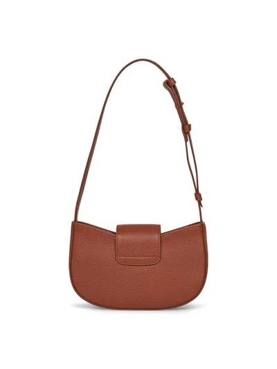 Ferragamo Women New Cognac Double Gancini Mini Bag By