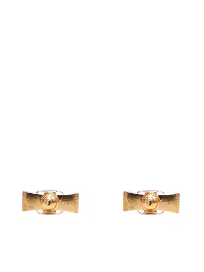 Ferragamo Women Vara Bow Earrings In Gold