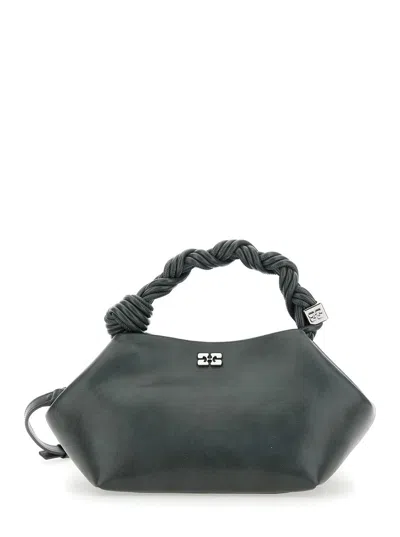 Ganni 'bou' Grey Handbag With Adjustable And Removable Shoulder Strap In Leather Woman