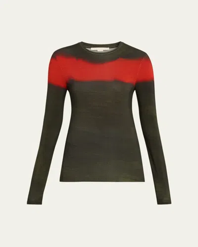 Jason Wu Collection Painted Stripe Long Sleeve Jersey Top