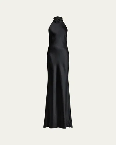 Ralph Lauren Chilton-sleeveless-gown In Black