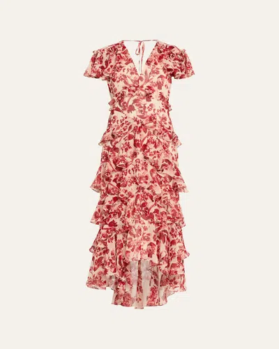 Cinq À Sept Tatum Floral Ruffled Maxi Dress