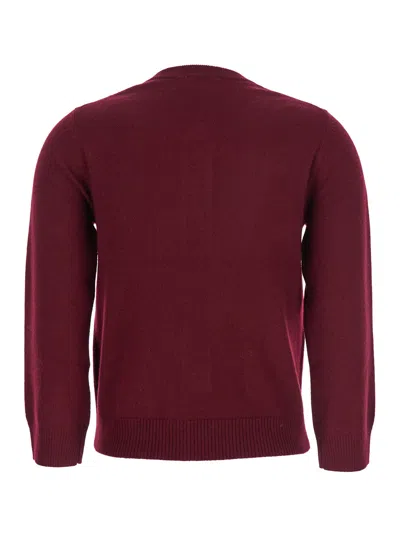 Ganni Womens Tawny Port Rhombus-print Round-neck Wool And Cashmere Cardigan Xl
