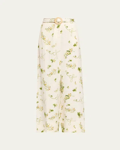 Camilla Botanical Utopia Scarf Belt Wide-leg Pants