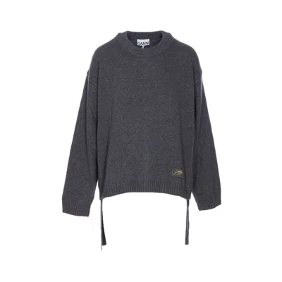Ganni Women Future Wool Sweater In Gray