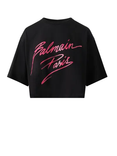 Balmain Women's Baseball Cropped T-shirt