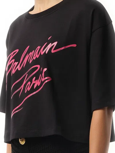 Balmain Women's Baseball Cropped T-shirt