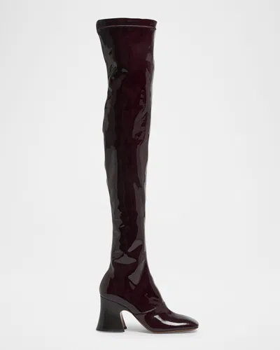 Chloé Janis Patent Leather Over-the-knee Boots