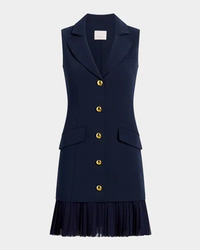Cinq À Sept Regan Sleeveless Pleated-skirt Blazer Mini Dress