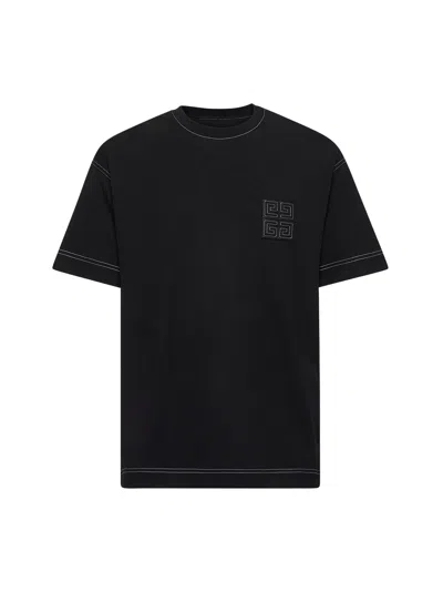Givenchy 4g Patch Crewneck T-shirt In Black