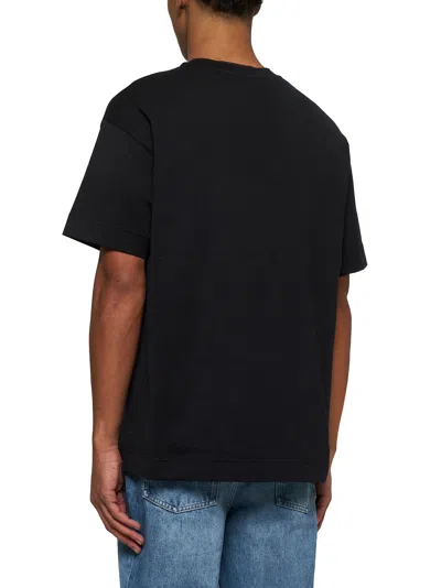 Givenchy Men Black Cotton  College T-shirt In Black