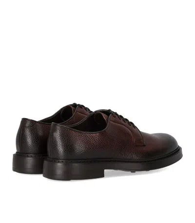 Doucal's Man Lace-up Shoes Dark Brown Size 12.5 Leather In Brown