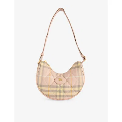 Burberry Womens Teacup Horseshoe Woven Cross-body Bag
