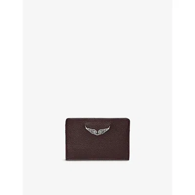 Zadig & Voltaire Womens Fierce Zv Pass Logo-plaque Leather Cardholder