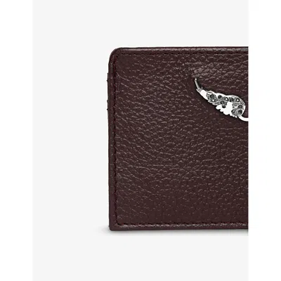 Zadig & Voltaire Womens Fierce Zv Pass Logo-plaque Leather Cardholder