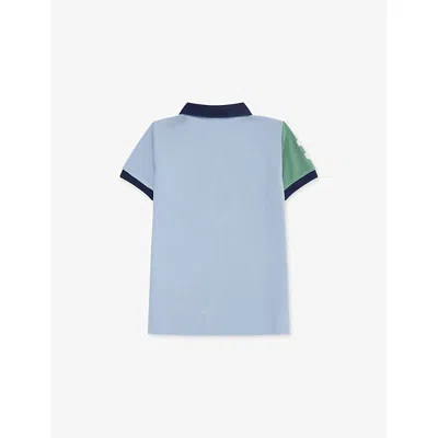 Polo Ralph Lauren Blue Multi/c1730 Boys' Embroidered-logo Colour-block Cotton Polo Shirt In Blue