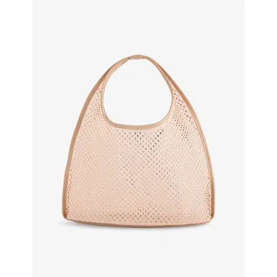 Dear Frances Womens Nude Pink Crystal-embellished Mini Mesh Tote Bag