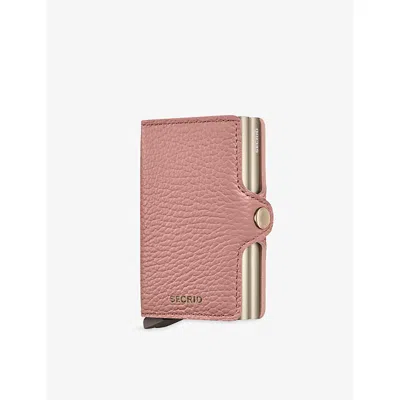 Secrid Womens Rose Twinwallet Grained Leather Wallet