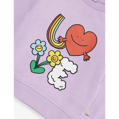 Stella Mccartney Cartoon-print Sweatshirt In Purple