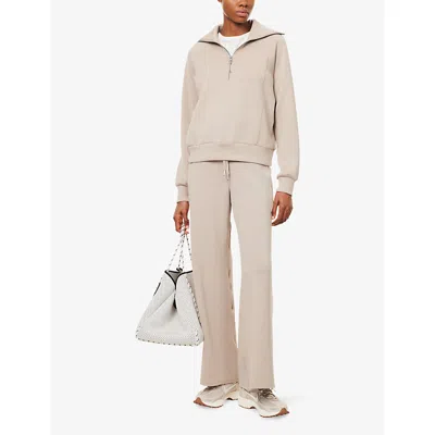 Spanx Womens Ashwood Air Essentials Wide-leg High-rise Stretch-woven Jogging Bottoms