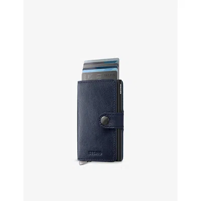 Secrid Womens Navy Miniwallet Premium Basco Leather Wallet