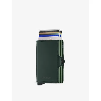 Secrid Womens Green Twinwallet Aluminium And Leather Wallet