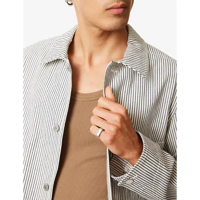 Serge Denimes Mens Moonlight 925 Sterling Silver And Cubic Zirconia Ring