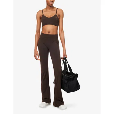 Gymshark Womens Brown Luxe Seamless Flare Modal-jersey Leggings