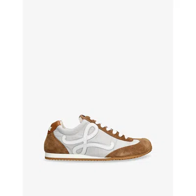 Loewe Womens Tan Comb Ballet Runner 2.0 Nylon And Suede Low-top Trainers Eur 37 / 4 Uk