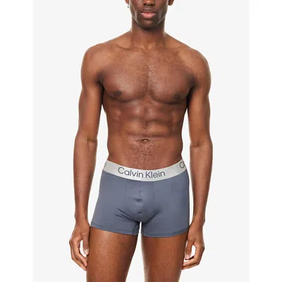 Calvin Klein Mens Yelw Stratosphere Turb Brushed Pack-of-three Stretch-woven Trunks Xl In Black