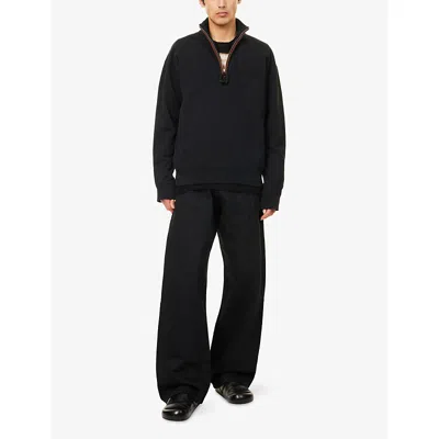Jw Anderson Twisted Workwear Denim Jeans In Black