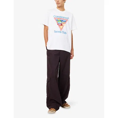 Casablanca White Tennis Club Print T-shirt