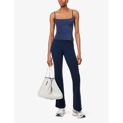 Lululemon Womens Club Blue Wundermost Ultra-soft Nulu™ Spaghetti-strap Adjustable Jersey Cami Top Xl In Blue