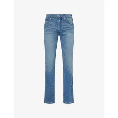 Paige Mens Scarsdale Federal Straight-leg Slim-fit Stretch-denim Jeans In Blue