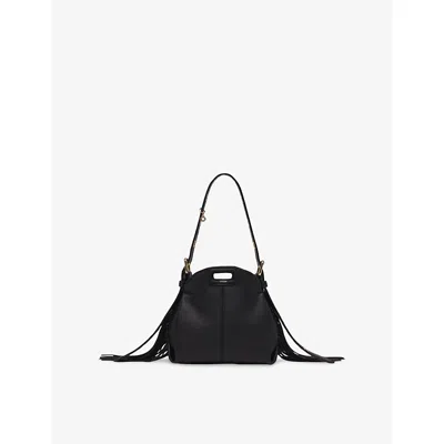 Maje Womens Black Miss M Micro Leather Bag