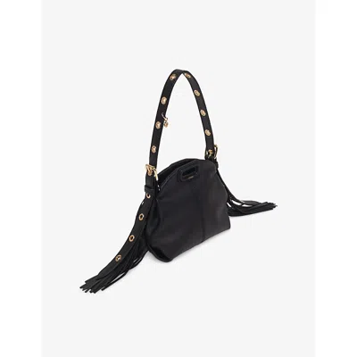 Maje Womens Black Miss M Micro Leather Bag
