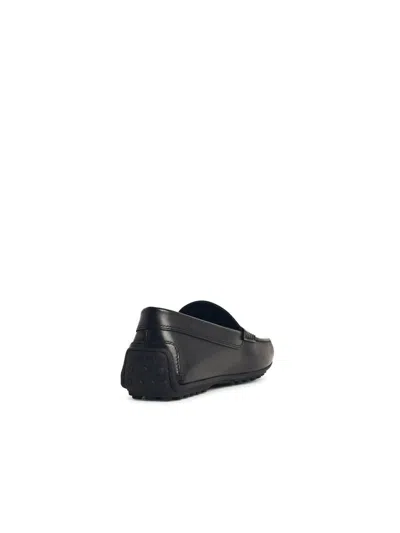 Tod's 'city Gommino' Black Leather Loafers