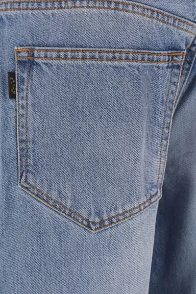 Haikure Blue Cotton Denim Jeans In Blue