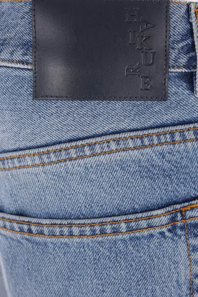 Haikure Blue Cotton Denim Jeans In Blue