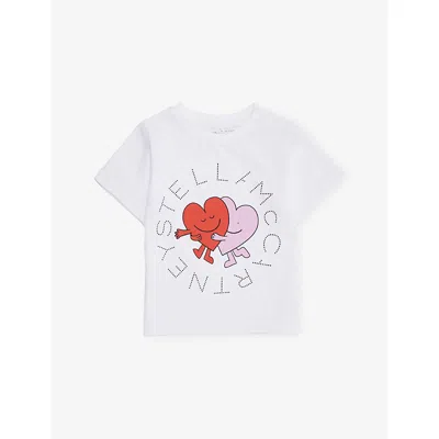 Stella Mccartney Heart-print T-shirt In White