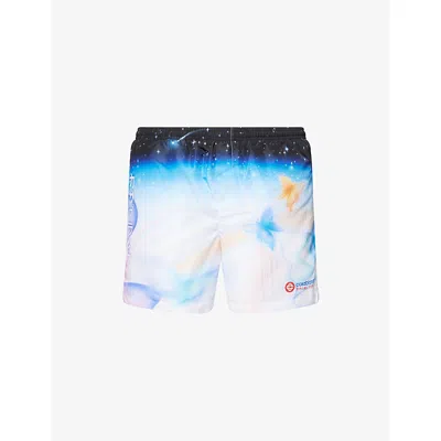 Casablanca Mens Galactic Connection Graphic-print Swim Shorts