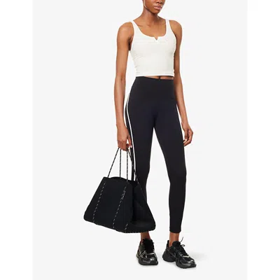 Lululemon Womens Black/white Align™ Side-stripe 25in Tight