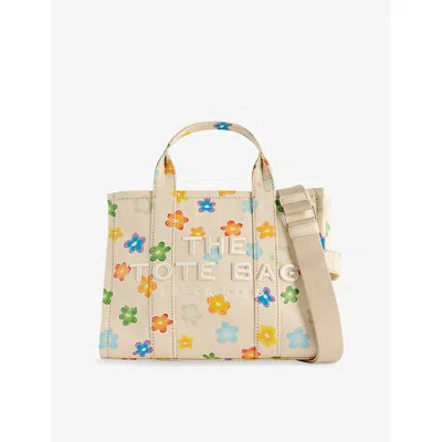 Marc Jacobs Womens White Multi The Wild Daisy Canvas Medium Tote Bag