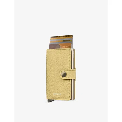 Secrid Womens Butter Yellow Miniwallet Pebbled-leather Wallet In Yellow