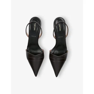 Tom Ford Leather Eva Slingback Pumps 55