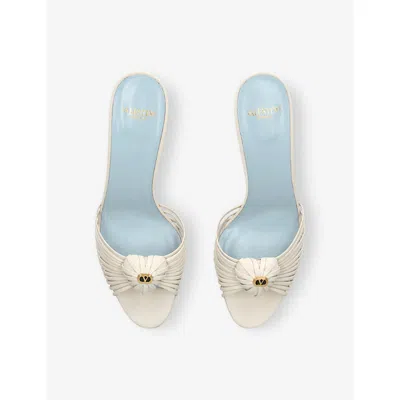 Valentino Pantoletten Sandal Royal 65 Vlogo Aus Leder In White