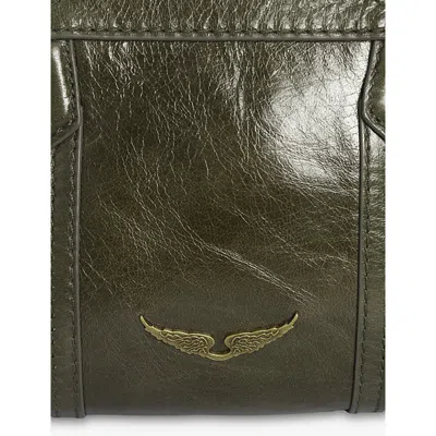 Zadig & Voltaire Womens Power Sunny Mood Wing-embellished Leather Shoulder Bag